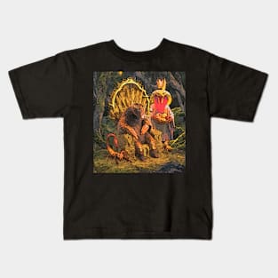 watercolor snake priest brings apples for pangolin Kids T-Shirt